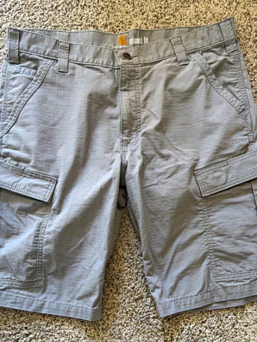 Carhartt Men’s Gray Force Broxton Relaxed Fit Cargo Shorts 36 NWOT